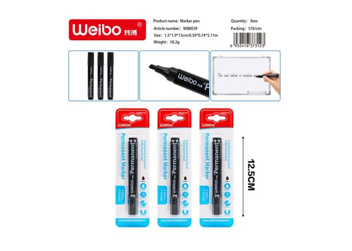 Rotulador, 1 pieza, color negro, modelo WB8039