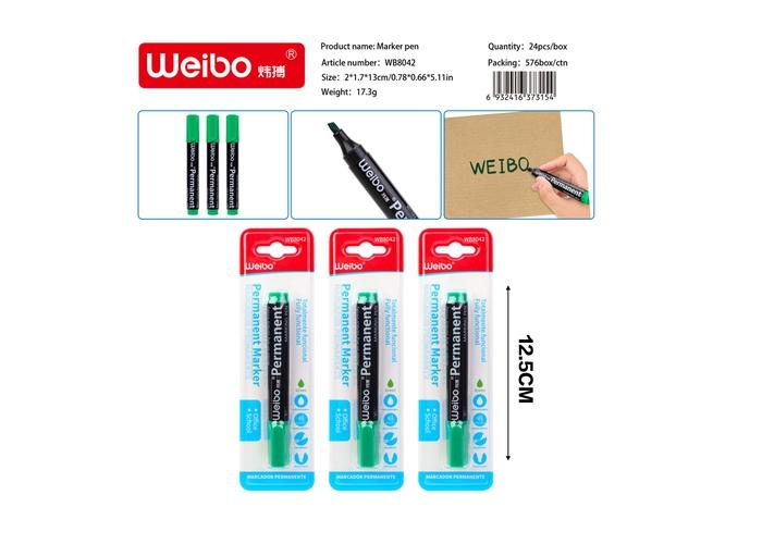 Rotulador, 1 pieza, color verde, modelo WB8042