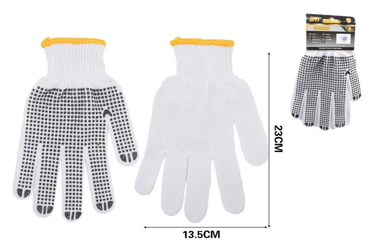 Guantes de trabajo, 23 × 13,5 cm, 600 g, colores negro y blanco