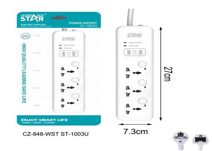 Toma de corriente, 220 V, modelo ST-1003U-220V