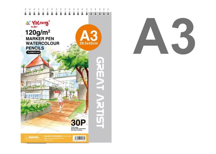 Cuaderno de bocetos, modelo A3, modelo YL206315-A3