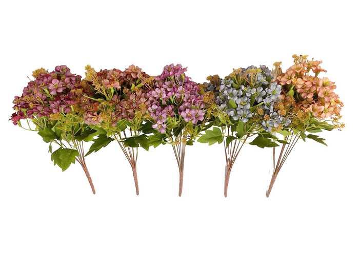 Flores y árboles decorativos, 63 piezas