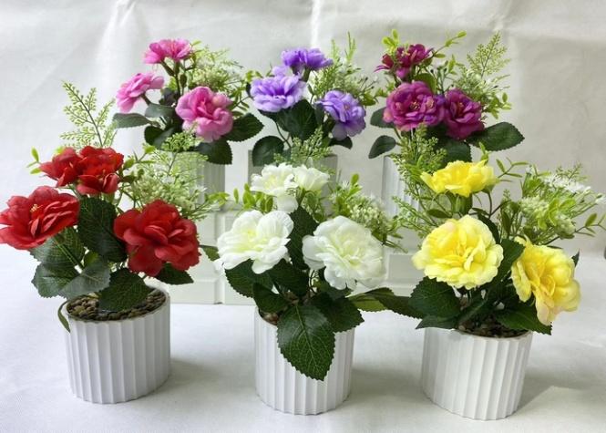 Flores y árboles decorativos, 19 cm, modelo 100378