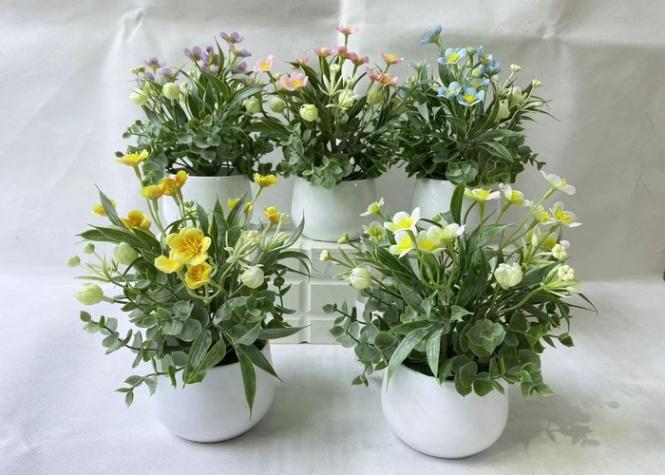 Flores y árboles decorativos, 21 cm, modelo 100423