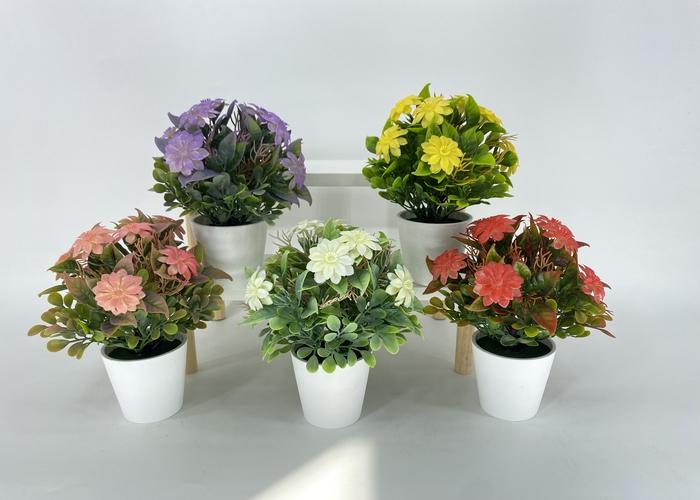Flores y árboles decorativos, 18 cm, modelo 100448