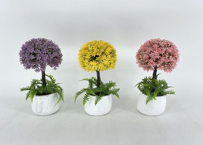 Flores y árboles decorativos, 22 cm, modelo 100452