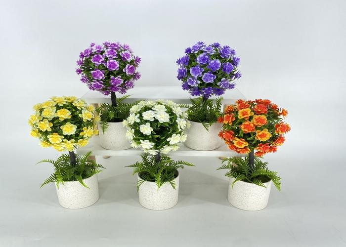 Flores y árboles decorativos, 23 cm, modelo 100453