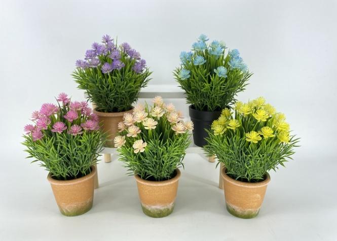 Flores y árboles decorativos, 21 cm, modelo 100457