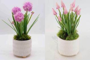 Flores y árboles decorativos, 28 cm, modelo 100466