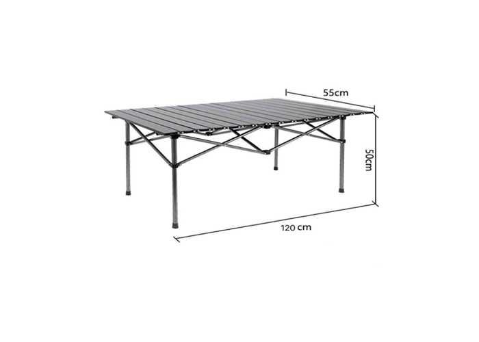 Mesa, 120 × 55 × 50 cm, 60 × 22 × 20 cm, color negro