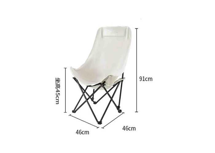Silla, 91 × 45 × 46 cm, 93 × 16 × 16 cm, color blanco