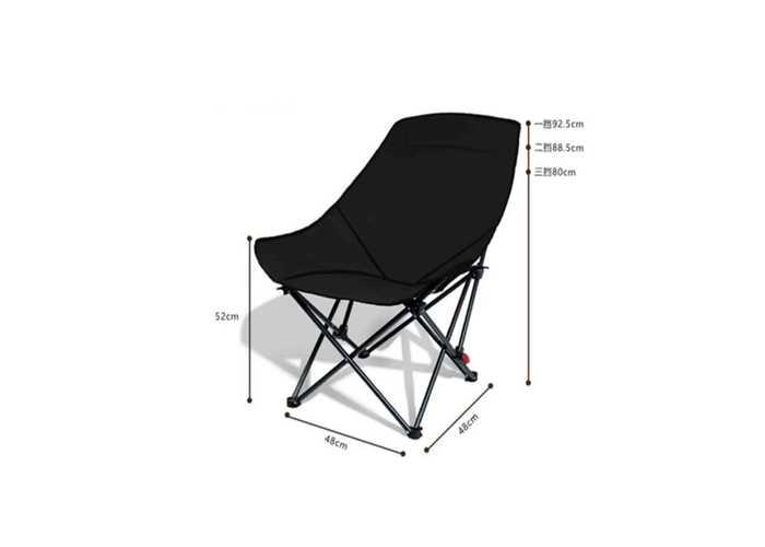 Silla, 90 × 52 × 48 cm, 17 × 17 × 92 cm, color negro