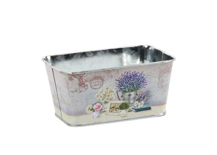 Maceta de hierro forjado, 14,5 × 9,5 × 6,5 cm