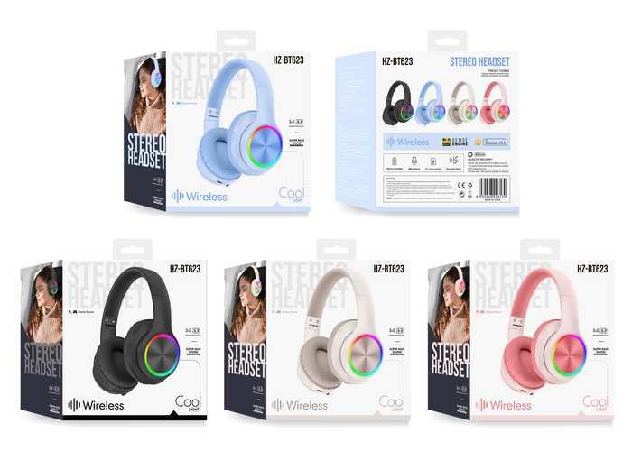 Auriculares supraaurales, color azul, modelo 250424