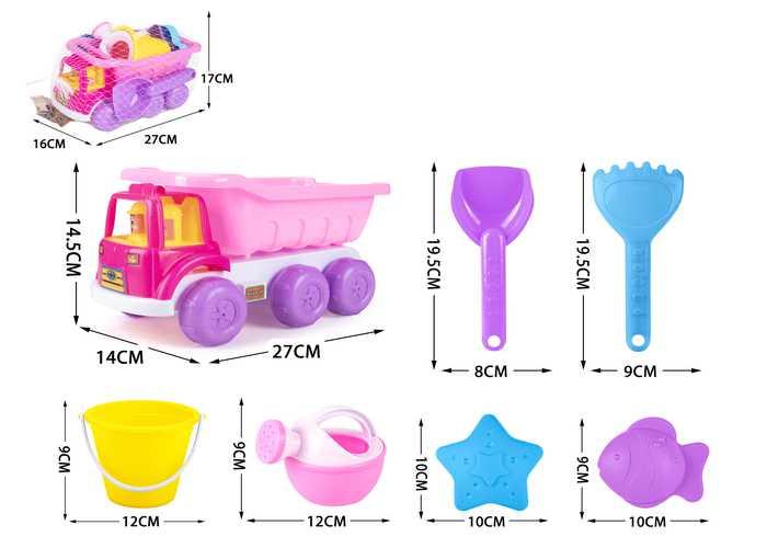juguetes de playa para niños, 7 piezas, modelo 400474