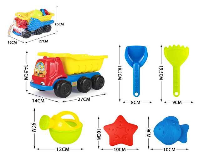 juguetes de playa para niños, 6 piezas, modelo 400478