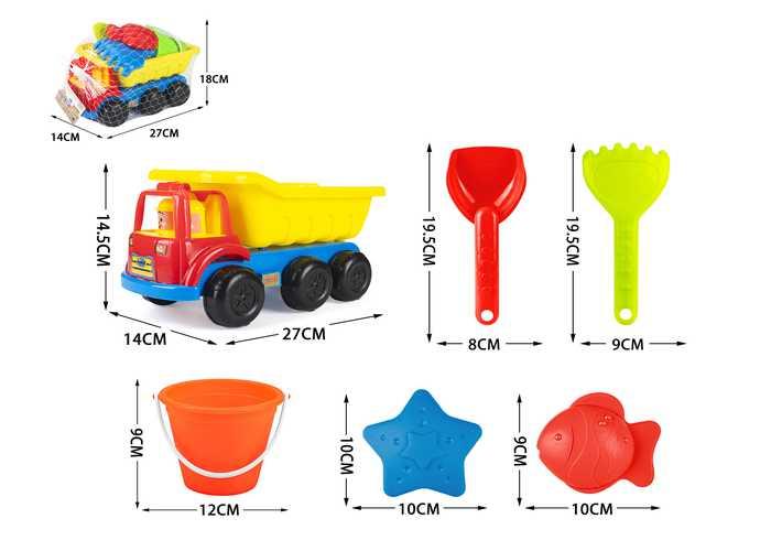 juguetes de playa para niños, 6 piezas, modelo 400491