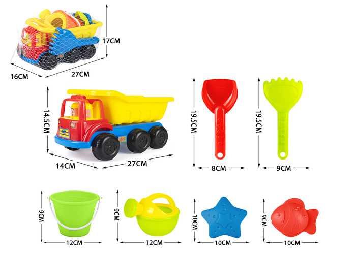 juguetes de playa para niños, 7 piezas, modelo 400492