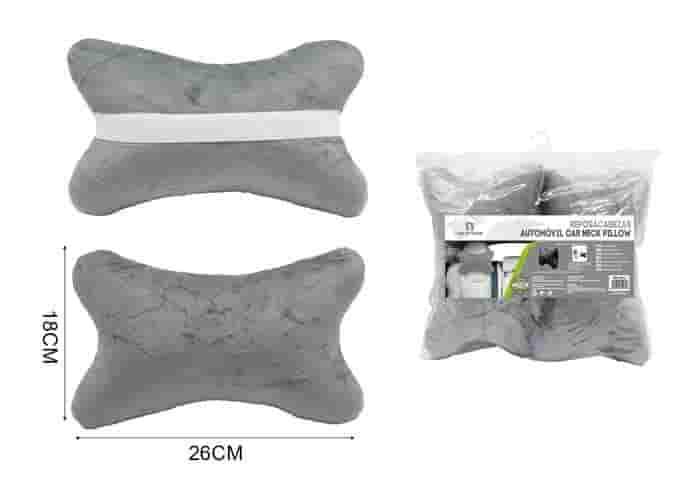 Almohada para el cuello y soporte lumbar para el coche., modelo G2, color gris