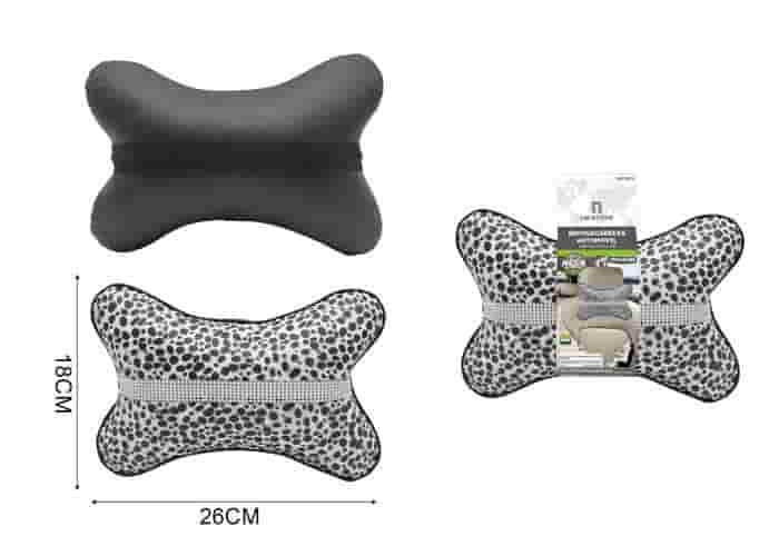 Almohada para el cuello y soporte lumbar para el coche., modelo T-6, color blanco