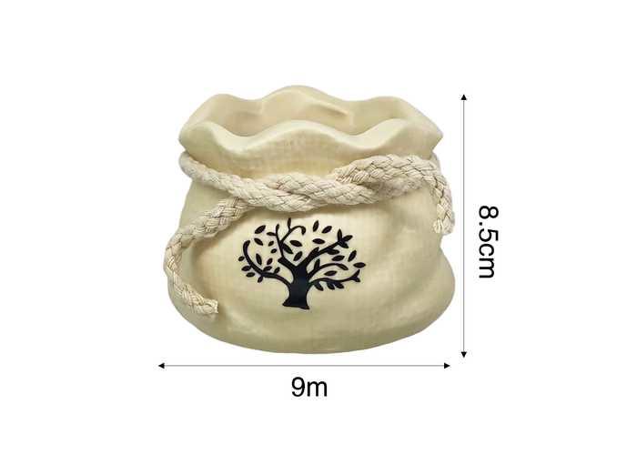 Jarrón de cerámica, modelo DS1038, 7,8 × 7,8 × 6,5 cm