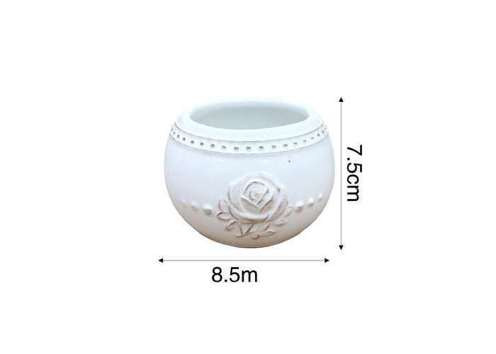 Jarrón de cerámica, modelo LH16483, 8,5 × 8,5 × 7,5 cm