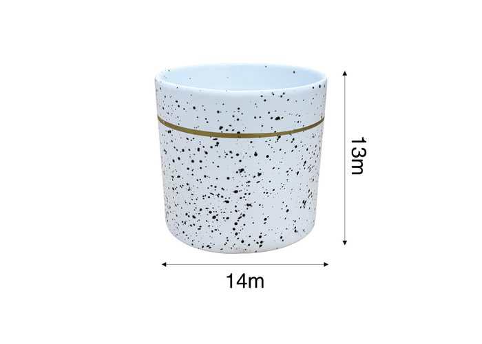Jarrón de cerámica, 14 × 14 × 13 cm