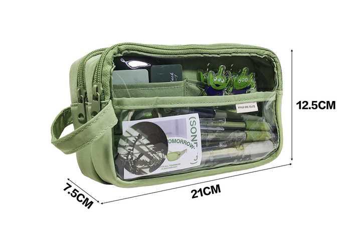 Bolsa de lápices, color verde