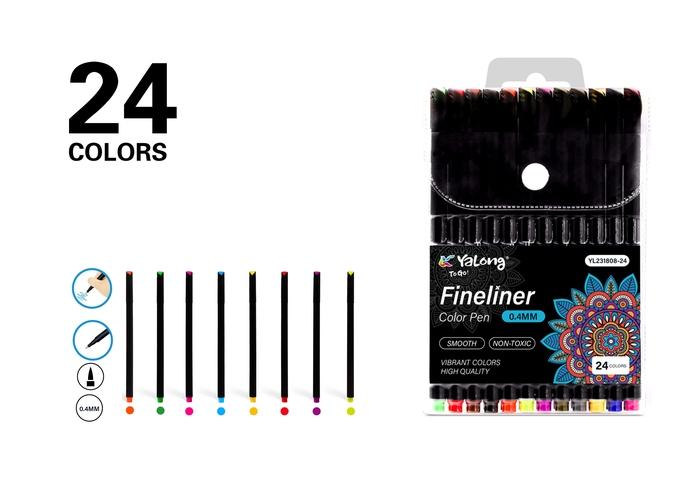 Pluma de dibujo, color negro, modelo YL231808-24