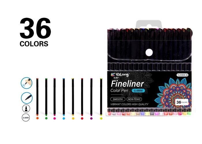 Pluma de dibujo, color negro, modelo YL231808-36
