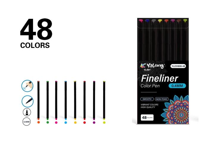 Pluma de dibujo, color negro, modelo YL231808-48