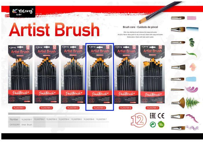 brocha, 12 piezas, modelo YL243709-5