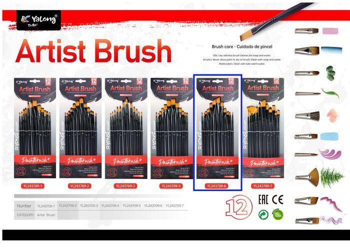 brocha, 12 piezas, modelo YL243709-6