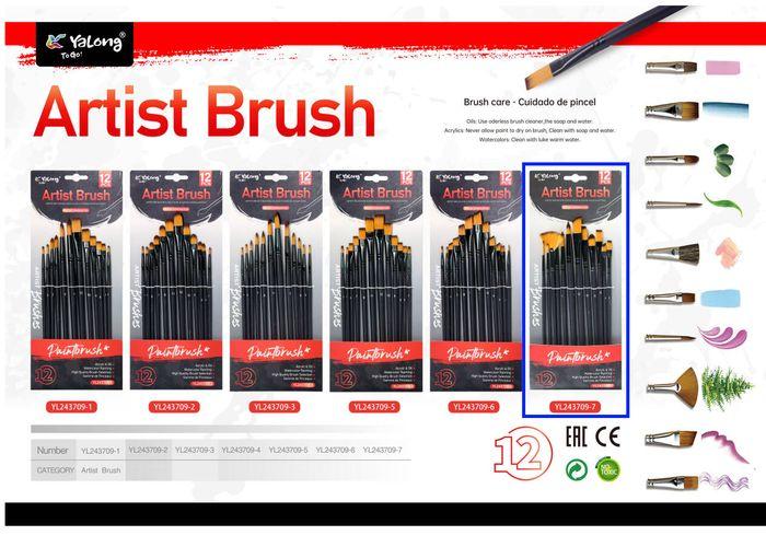 brocha, 12 piezas, modelo YL243709-7
