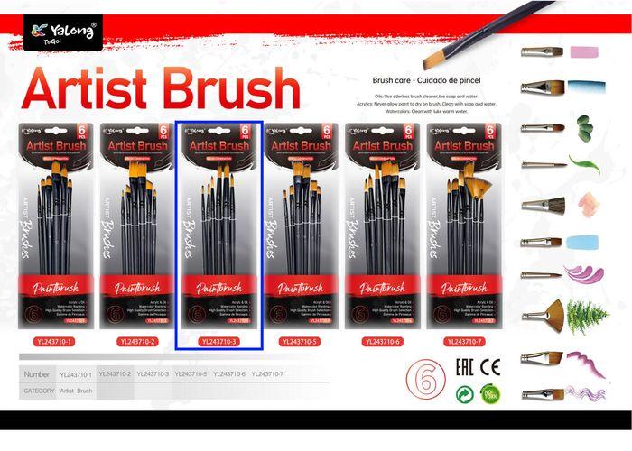 brocha, 6 piezas, modelo YL243710-3