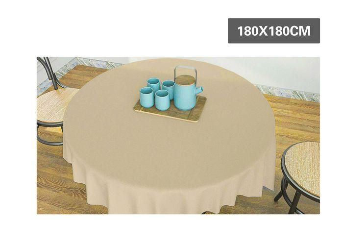 Mantel, 180 × 180, color beige, modelo 600997