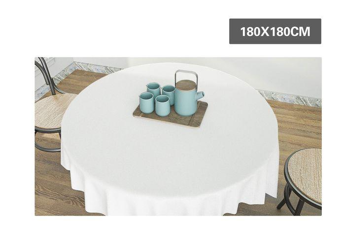 Mantel, 180 × 180, color blanco, modelo 610204