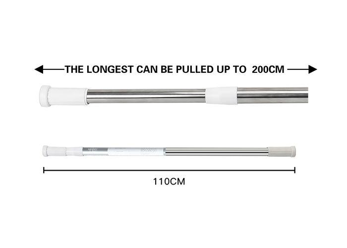 Barra para cortina de ducha, 200 cm, modelo 610427