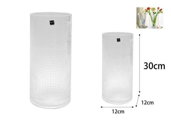 Jarrón de vidrio, 12 × 30 cm, 12 cm, 30 cm