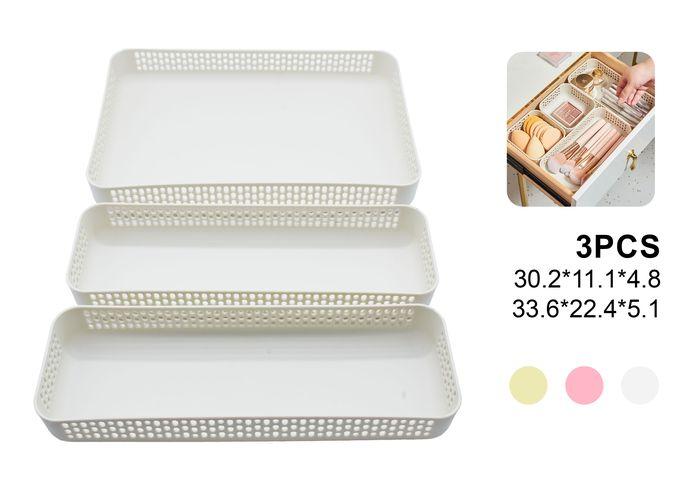 Organizador de cajón de escritorio, 3 piezas