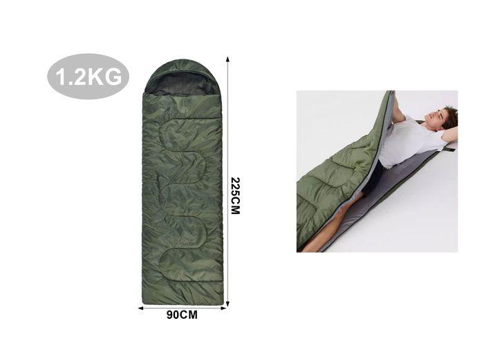 Saco de dormir, 1,2 kg, color verde