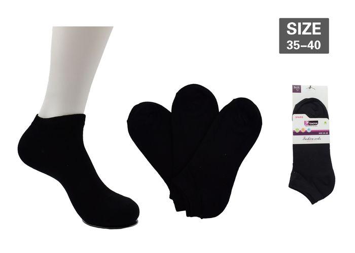 Calcetines tobilleros para mujer, color negro