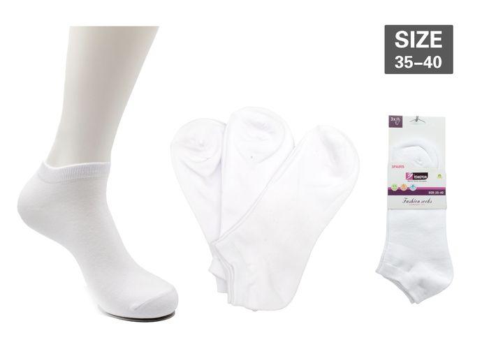 Calcetines tobilleros para mujer, color blanco