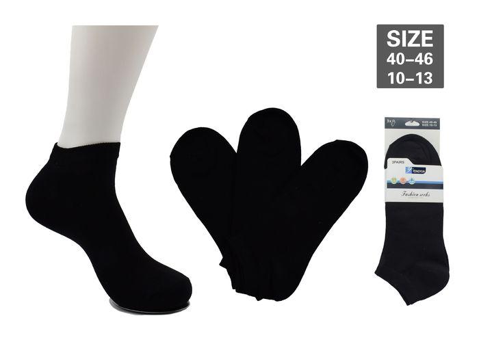 Calcetines tobilleros para hombre, color negro
