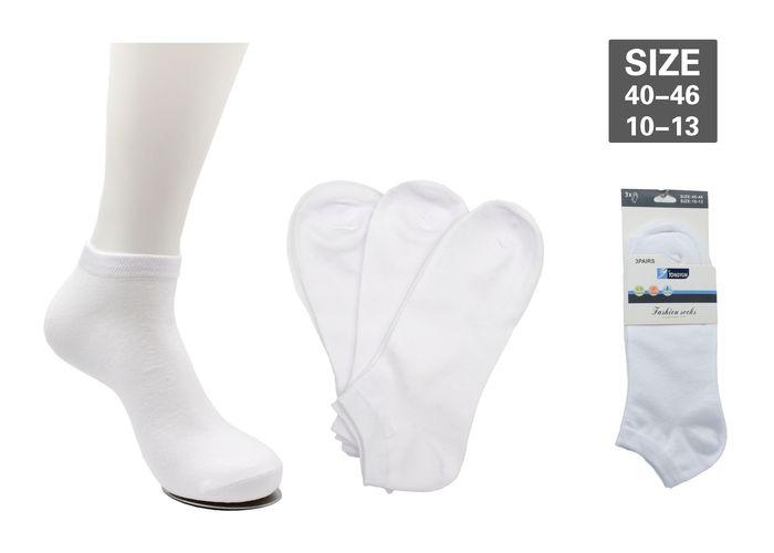 Calcetines tobilleros para hombre, color blanco