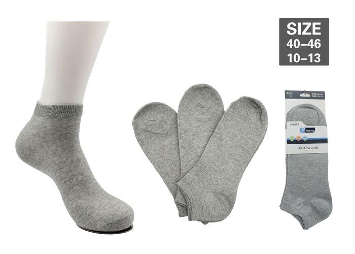 Calcetines tobilleros para hombre, color gris