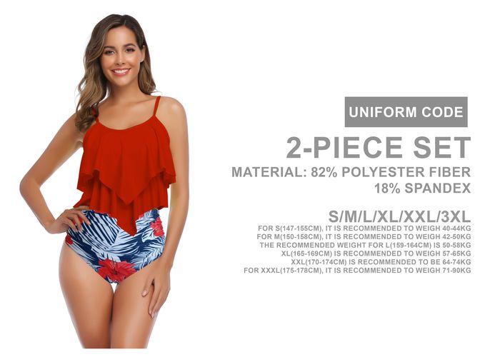 Traje de baño para mujer, color rojo
