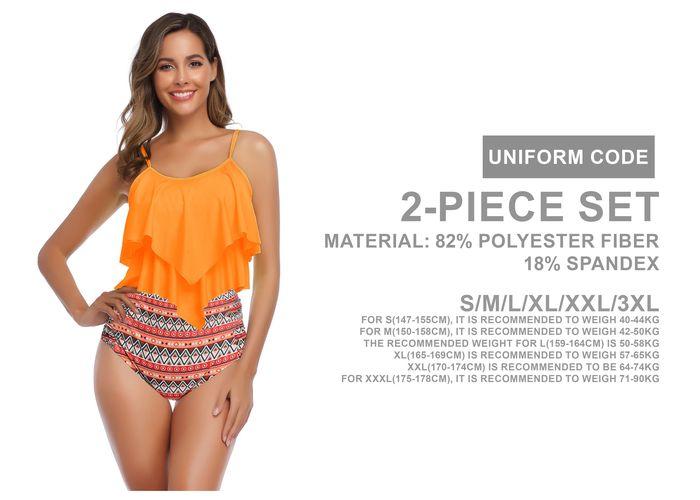 Traje de baño para mujer, color amarillo