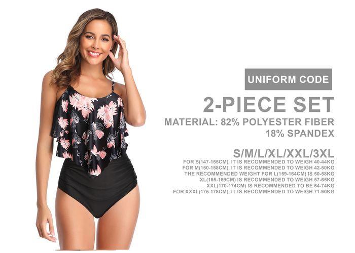 Traje de baño para mujer, colores negro y rosado