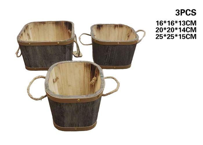 Canasta organizadora, 25 × 25 × 15 cm, 3 piezas, modelo 131268